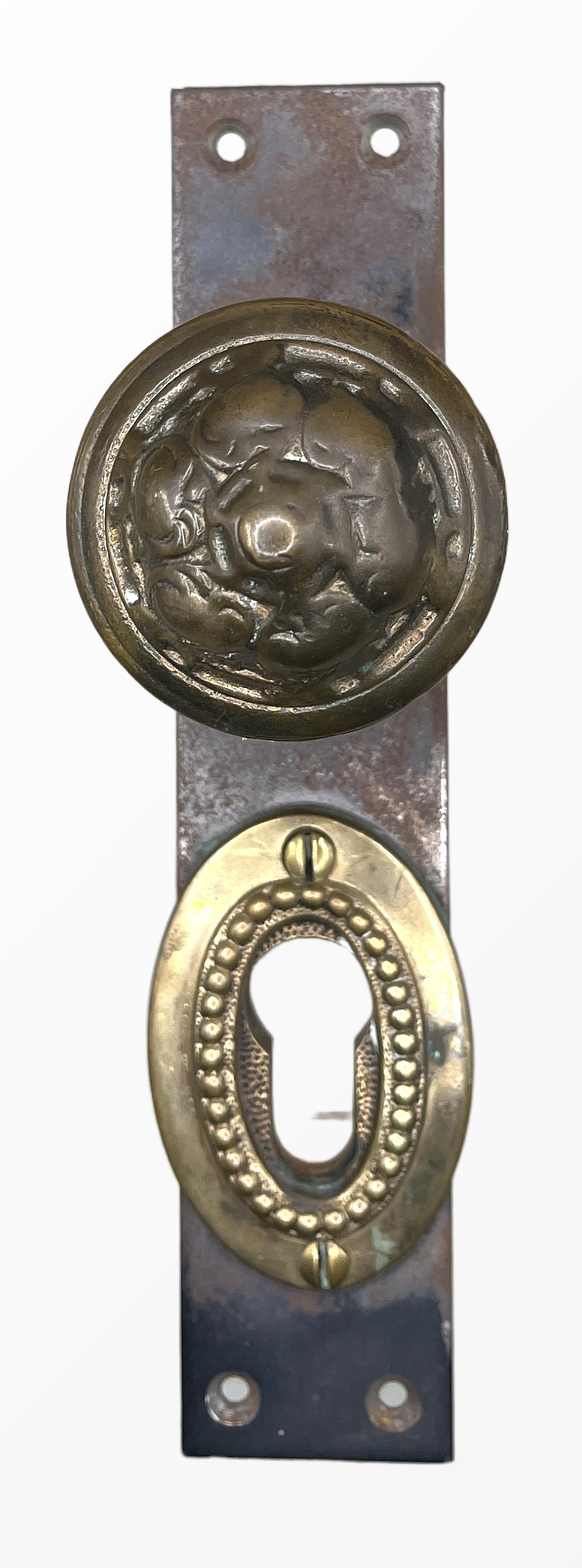 Türknauf/Langschild Gründerzeit aus Messing