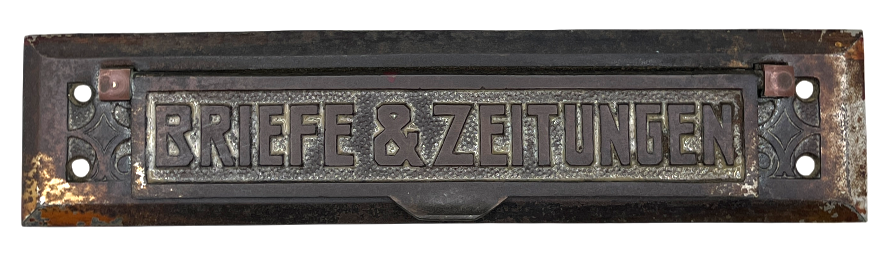 Briefklappe Jugendstil aus Eisen