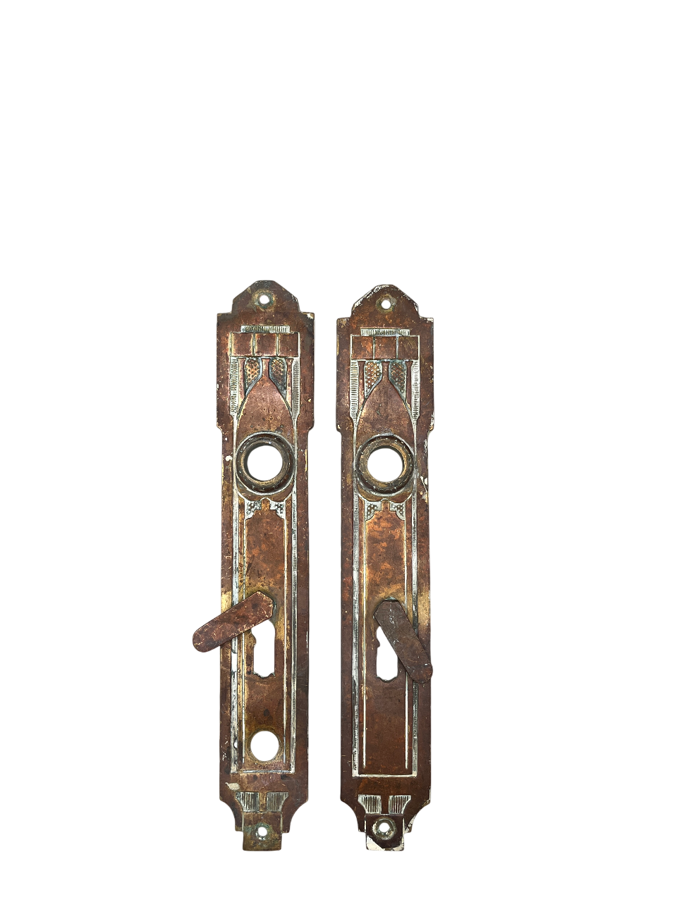 Türschilder Art Deco aus Messing  Paar