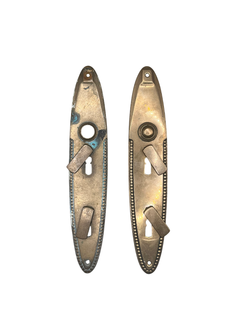 Türschilder 20er Jahre aus Messing Paar