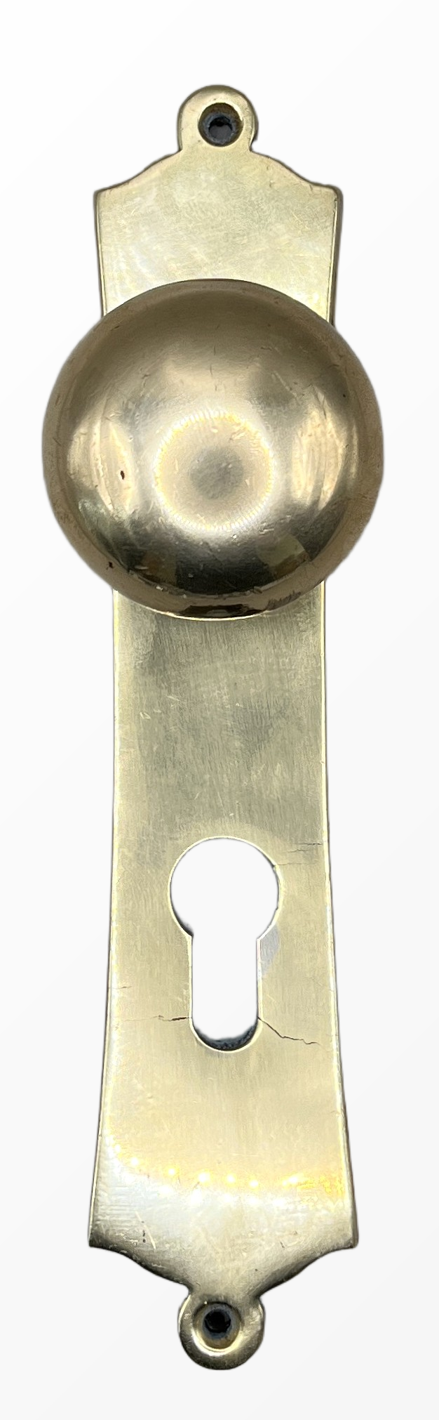 Türknauf/Langschild Gründerzeit aus Messing Neuguss
