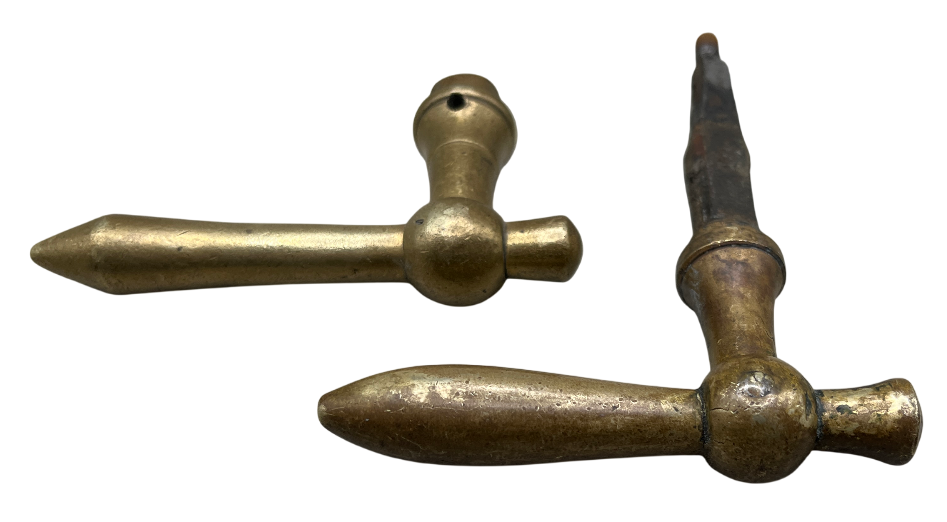 Türgarnitur Biedermeier aus Messing mit Nachtriegel