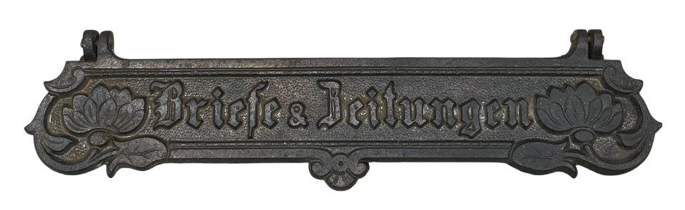 Briefklappe Jugendstil aus Eisen