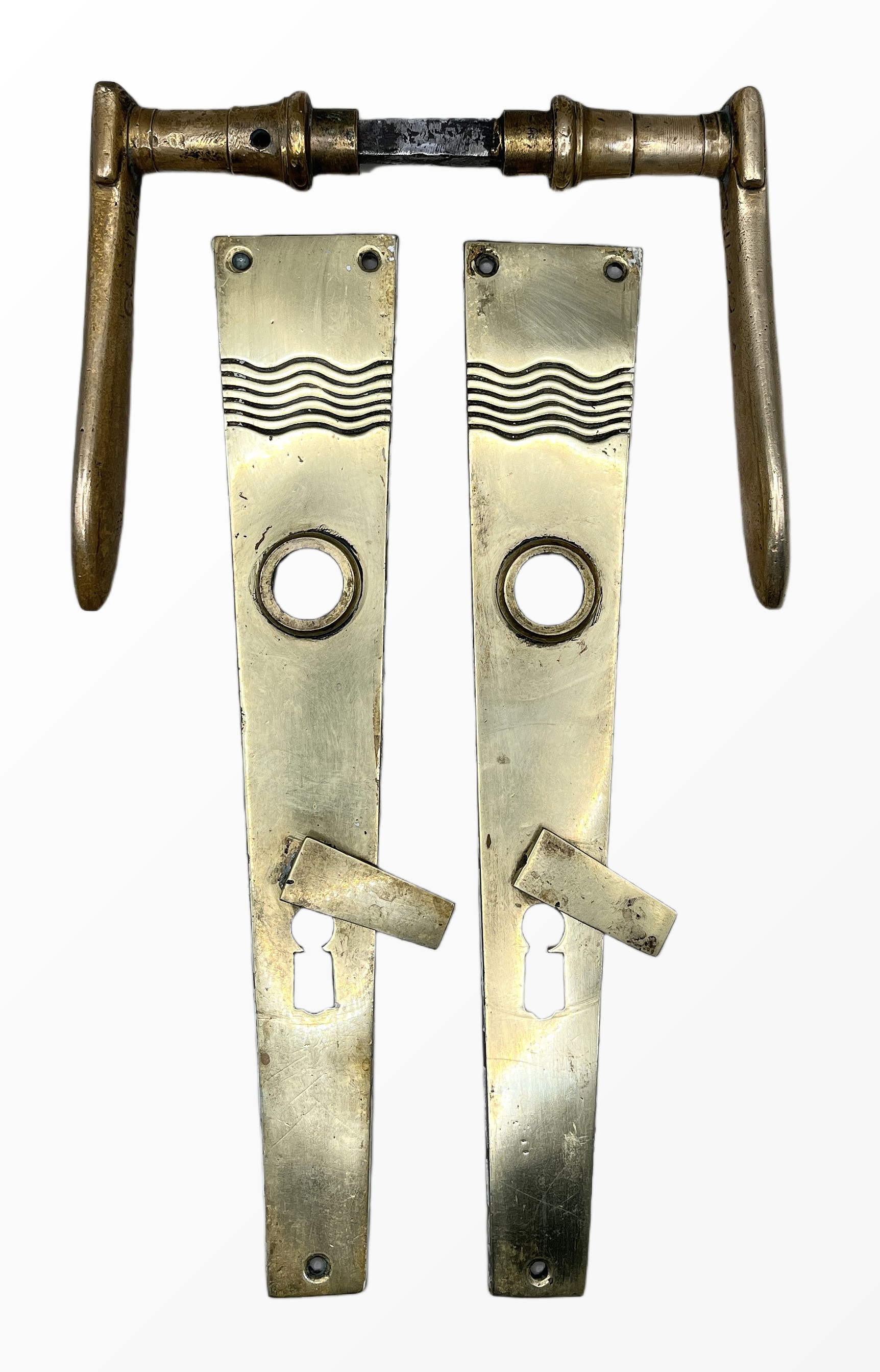Türgarnitur Art Deco aus Messing