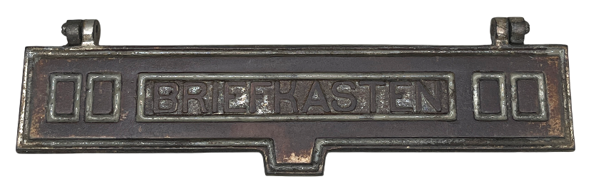 Briefklappe Jugendstil aus Eisen