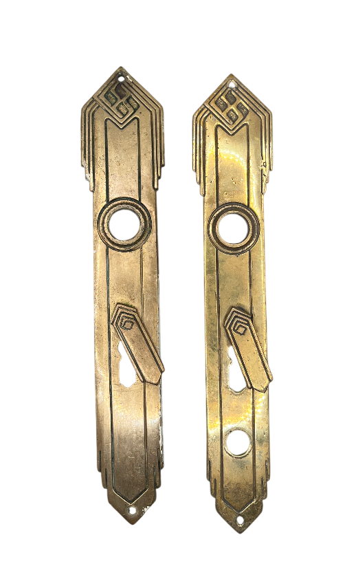 Türschilder Art Deco aus Messing  Paar
