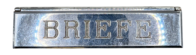 Briefklappe 30er Jahre verchormt