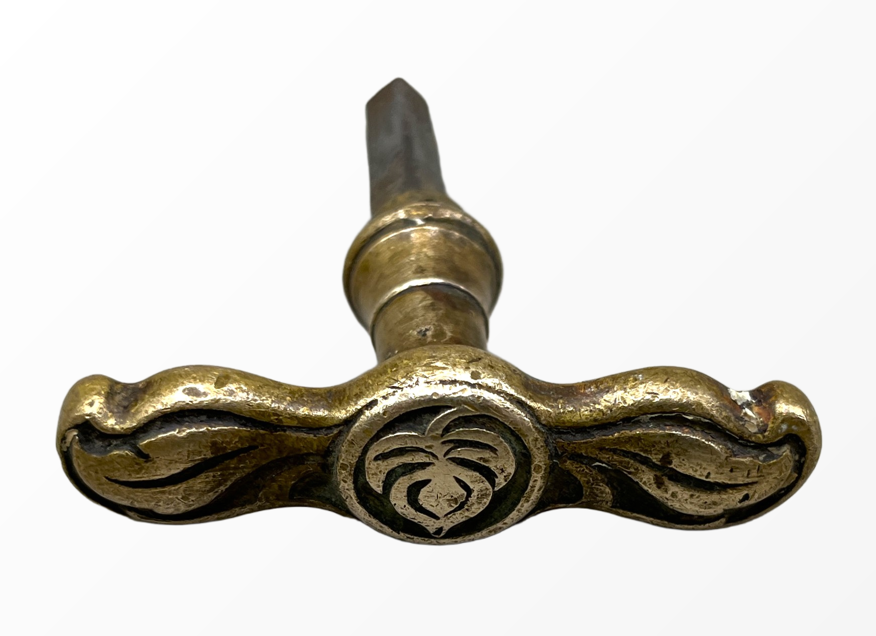 Türgarnitur Jugendstil aus Messing mit Nachtriegel