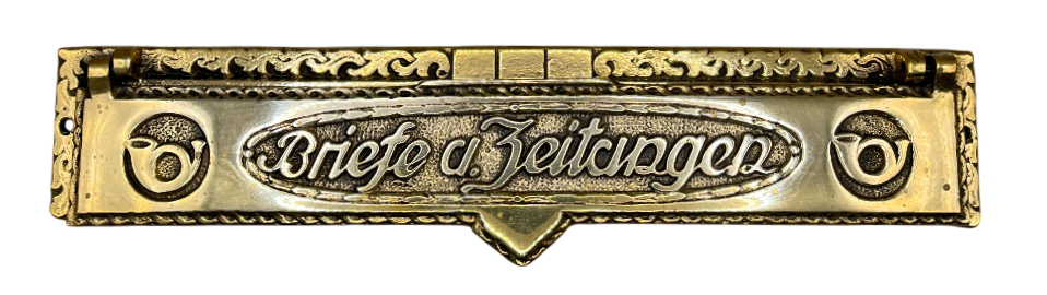 Briefklappe Jugendstil aus Messing