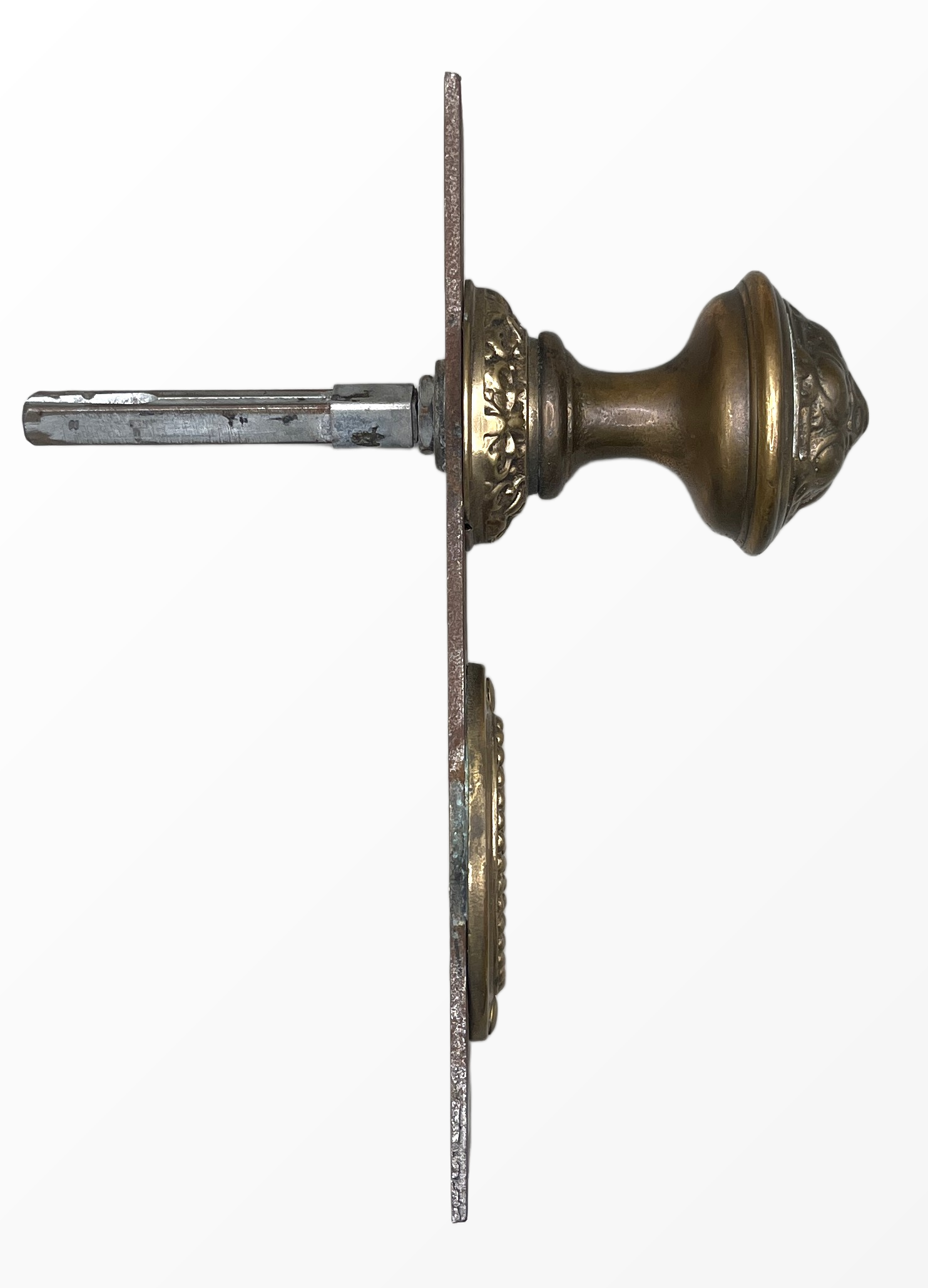 Türknauf/Langschild Gründerzeit aus Messing