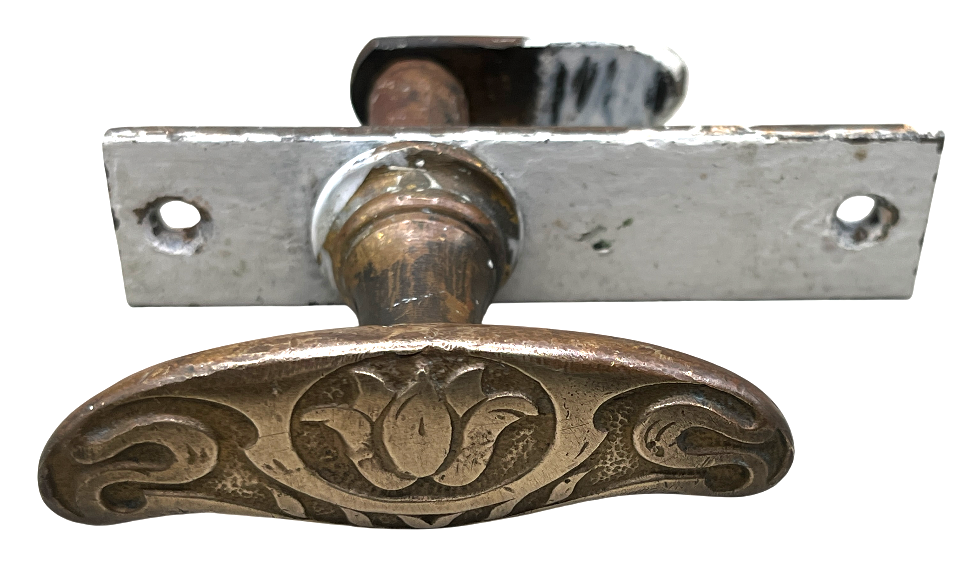 Fensteroliven/Einreiber Jugendstil aus Messing