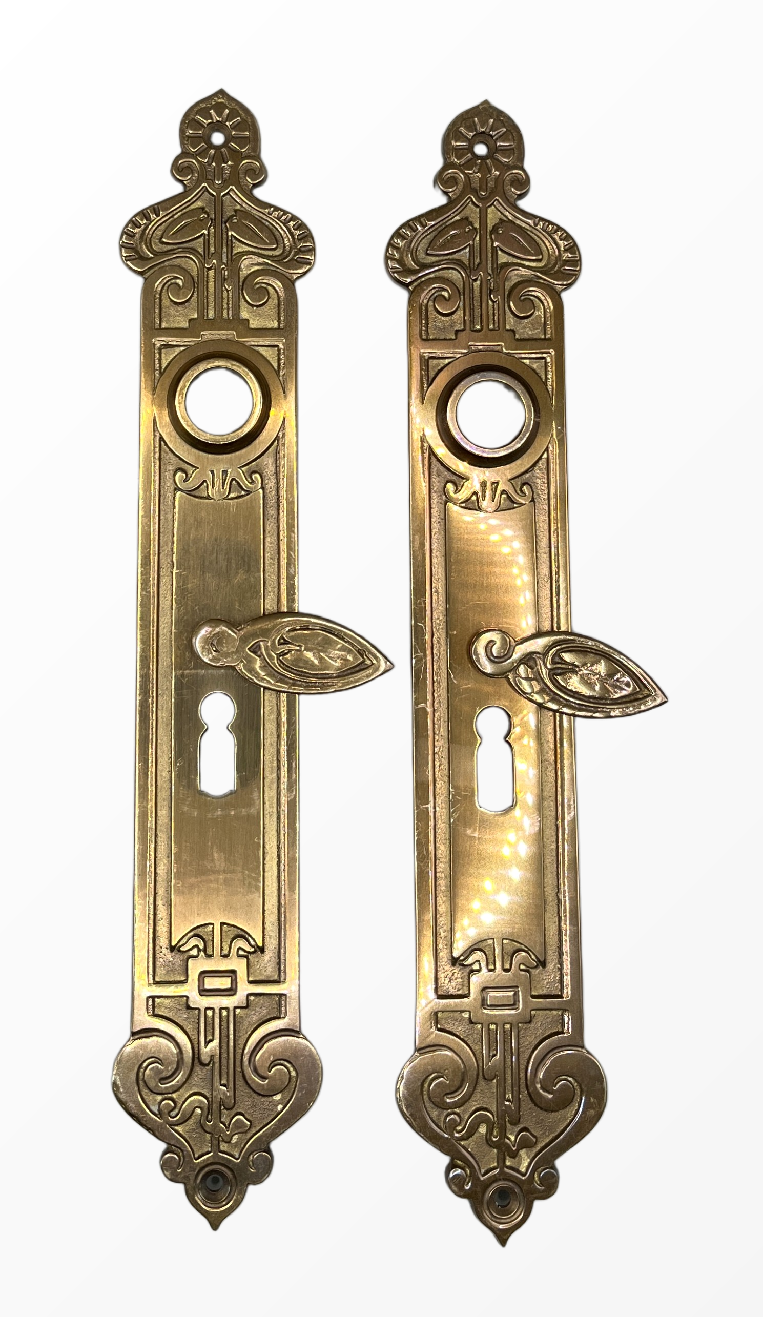 Türschilder Jugendstil aus Messing  Paar