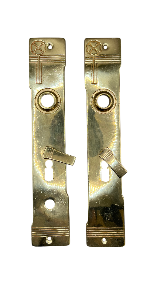 Türschilder Jugendstil aus Messing  Paar Neuware
