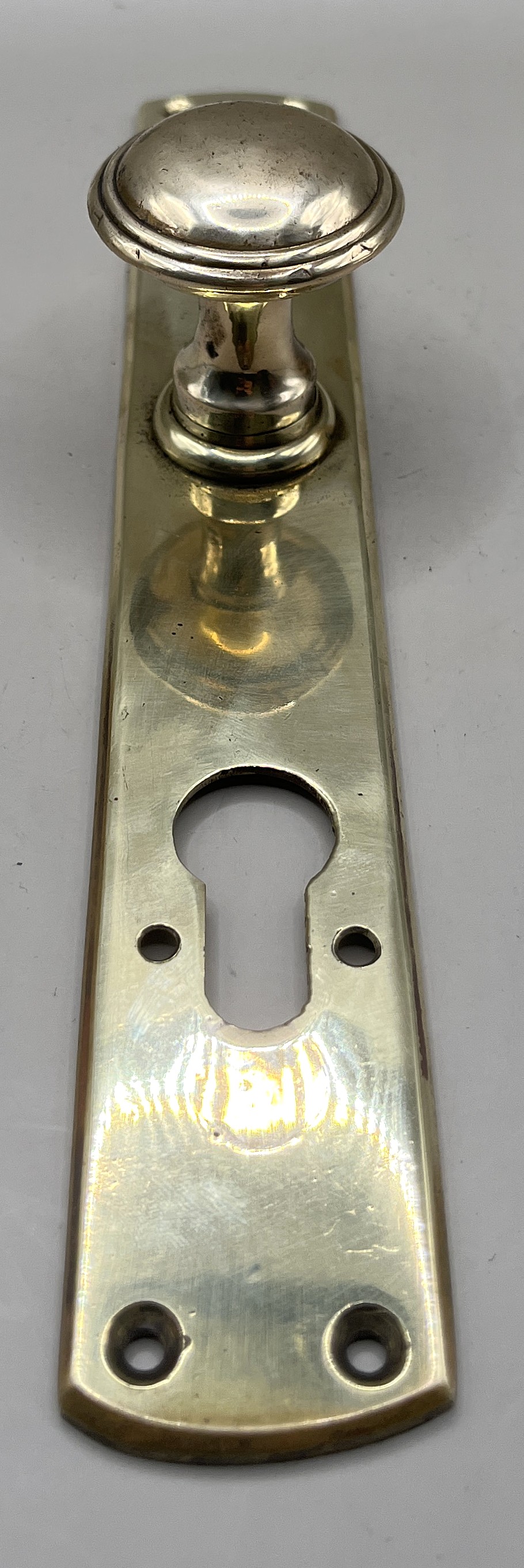 Türknauf/Langschild Gründerzeit aus Messing