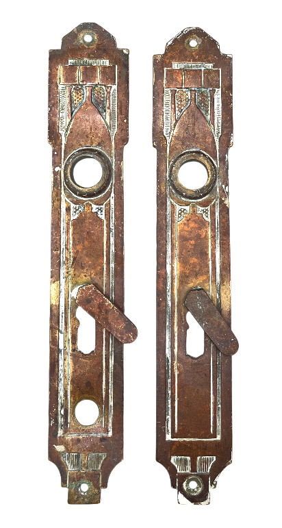 Türschilder Art Deco aus Messing  Paar