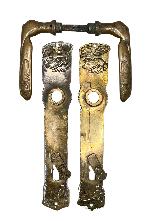 Türgarnitur Jugendstil aus Messing