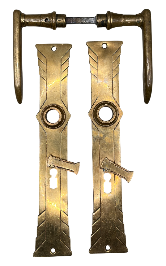 Türgarnitur Art Deco aus Messing