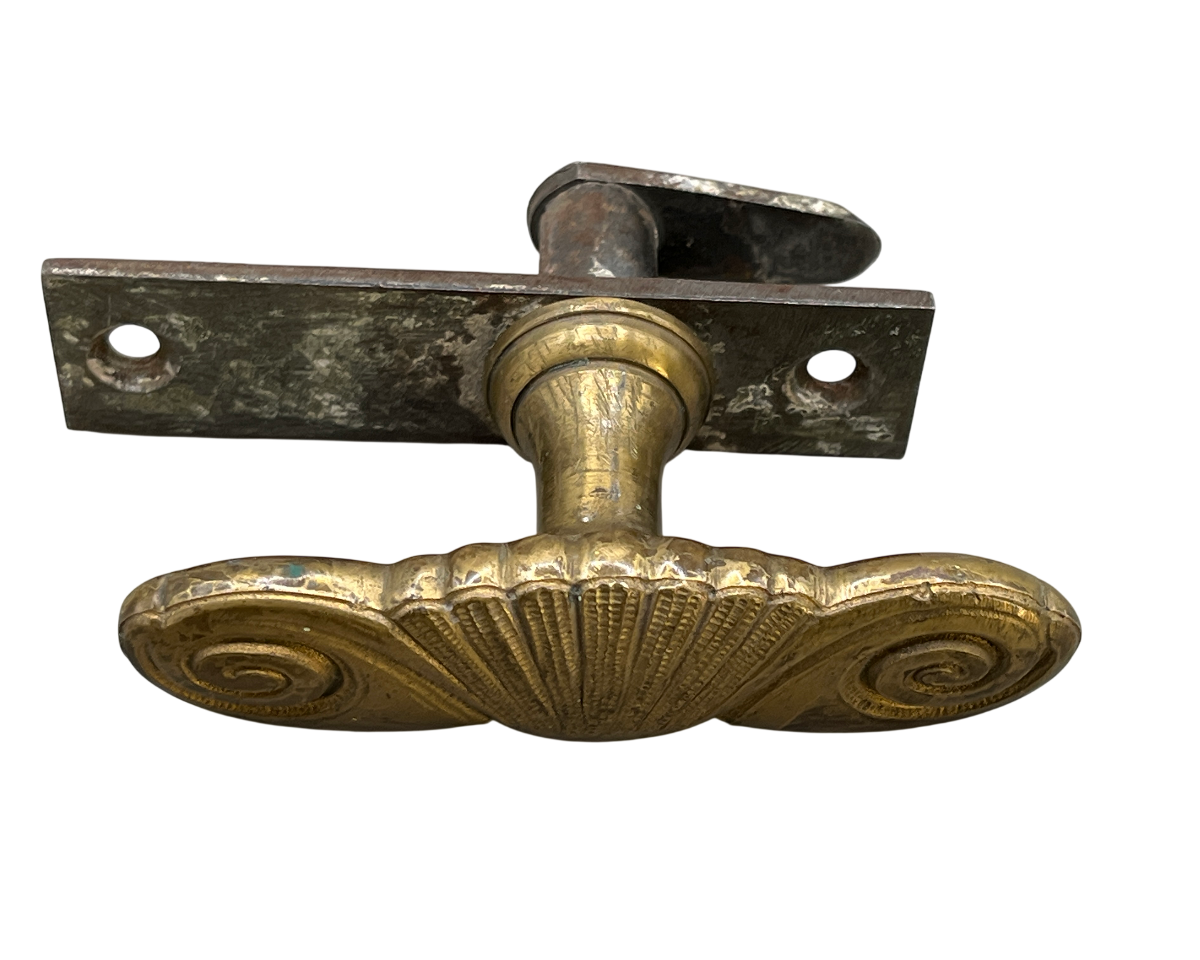 Fensteroliven/Einreiber Jugendstil aus Messing
