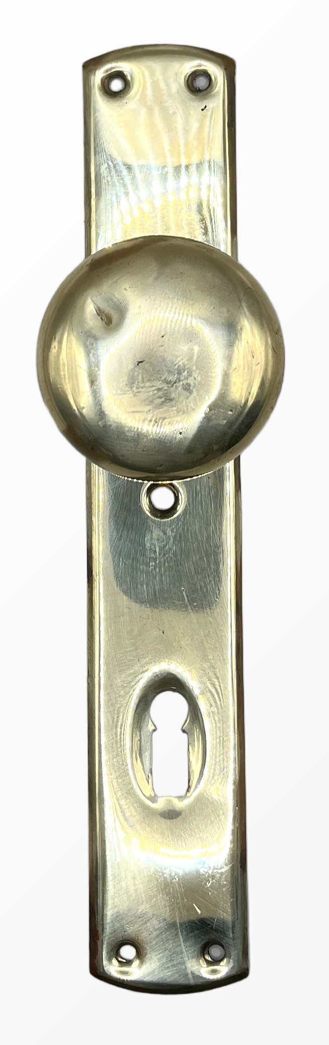 Türknauf/Langschild Gründerzeit aus Messing