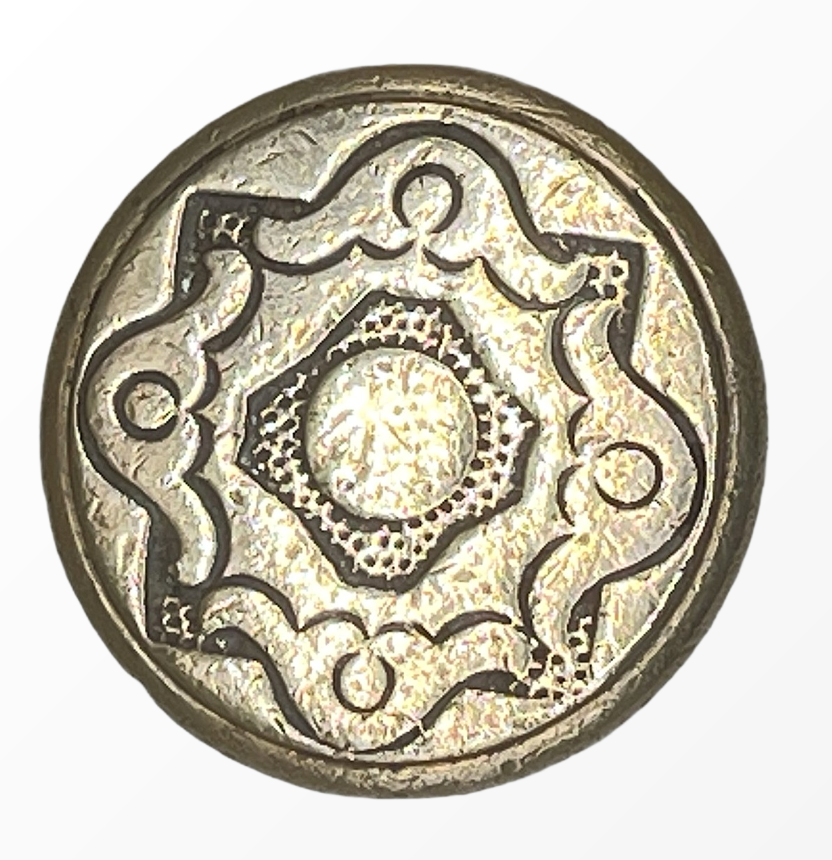Türknauf/Möbelknauf Jugendstil aus Messing