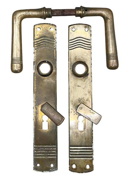 Türgarnitur Art Deco aus Messing