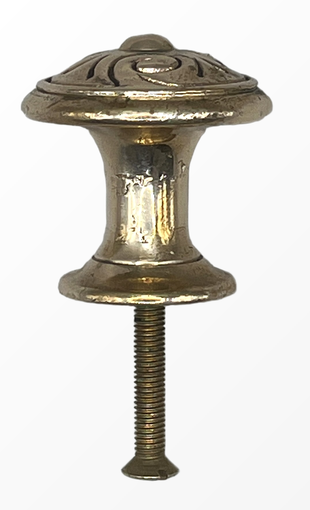Türknauf/Möbelknauf Jugendstil aus Messing