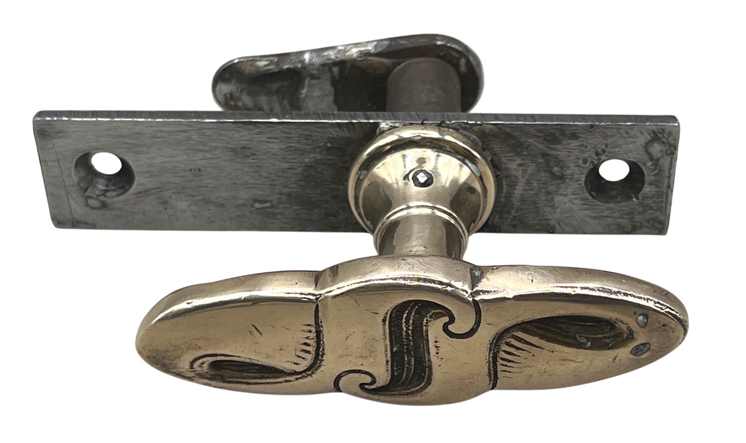 Fensteroliven/Einreiber Jugendstil aus Messing