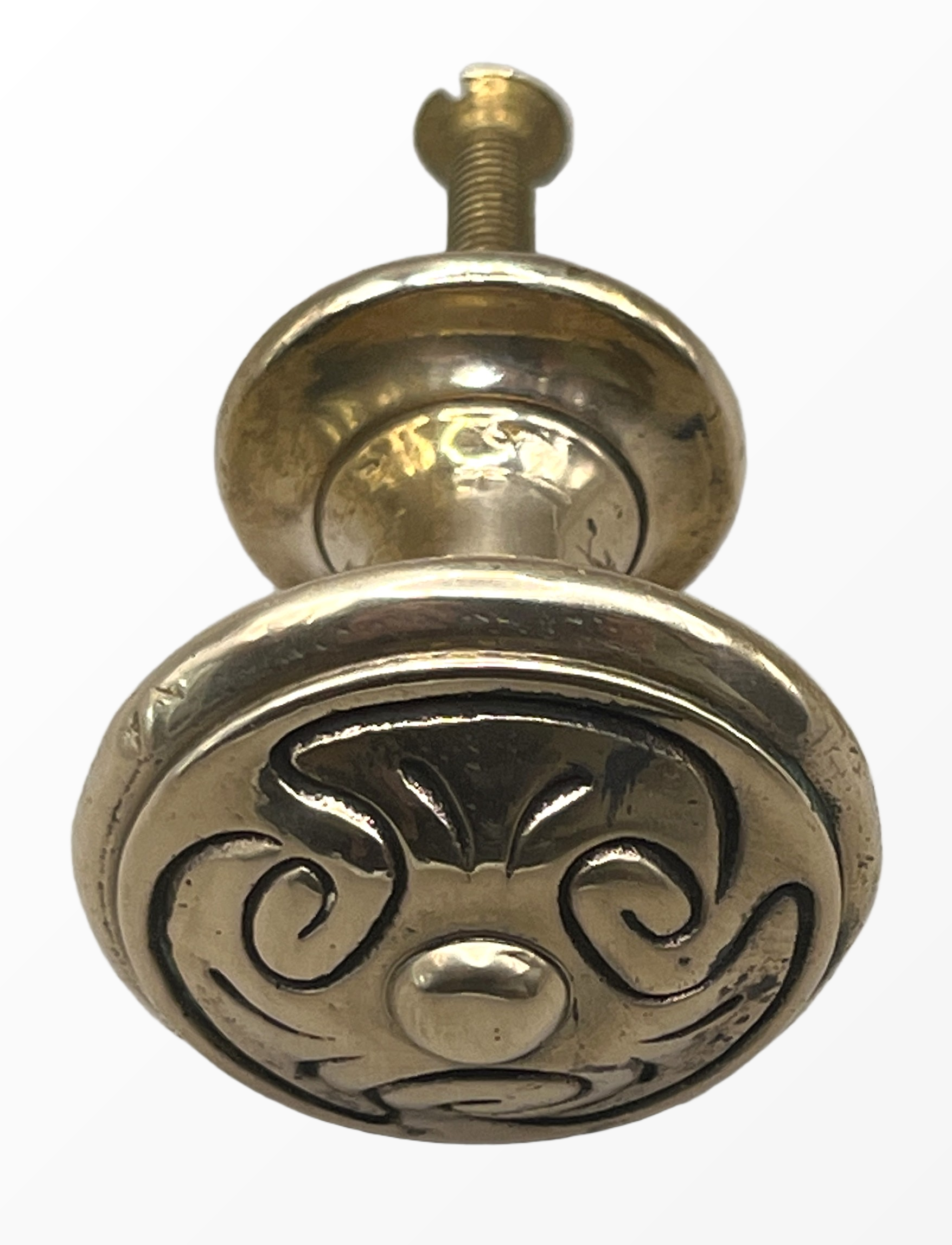 Türknauf/Möbelknauf Jugendstil aus Messing