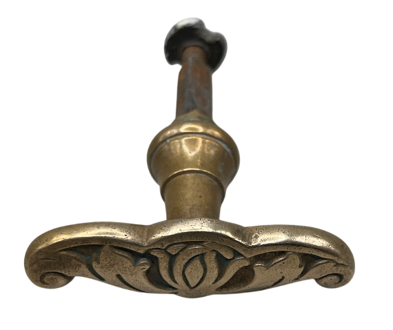 Türgarnitur Jugendstil aus Messing mit Nachtriegel