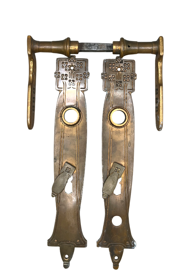 Türgarnitur Art Deco aus Messing