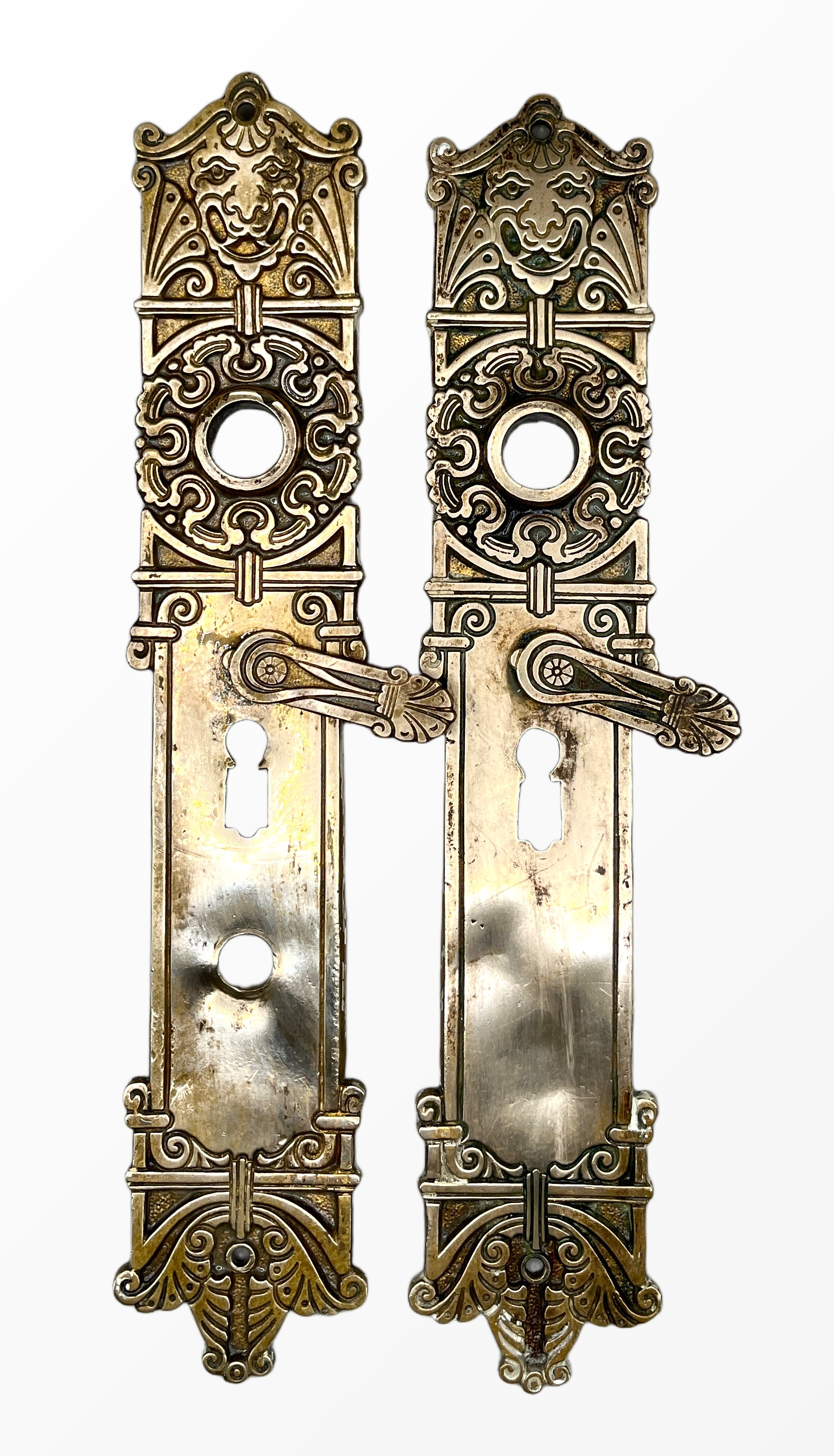 Türschilder Jugendstil aus Messing  Paar
