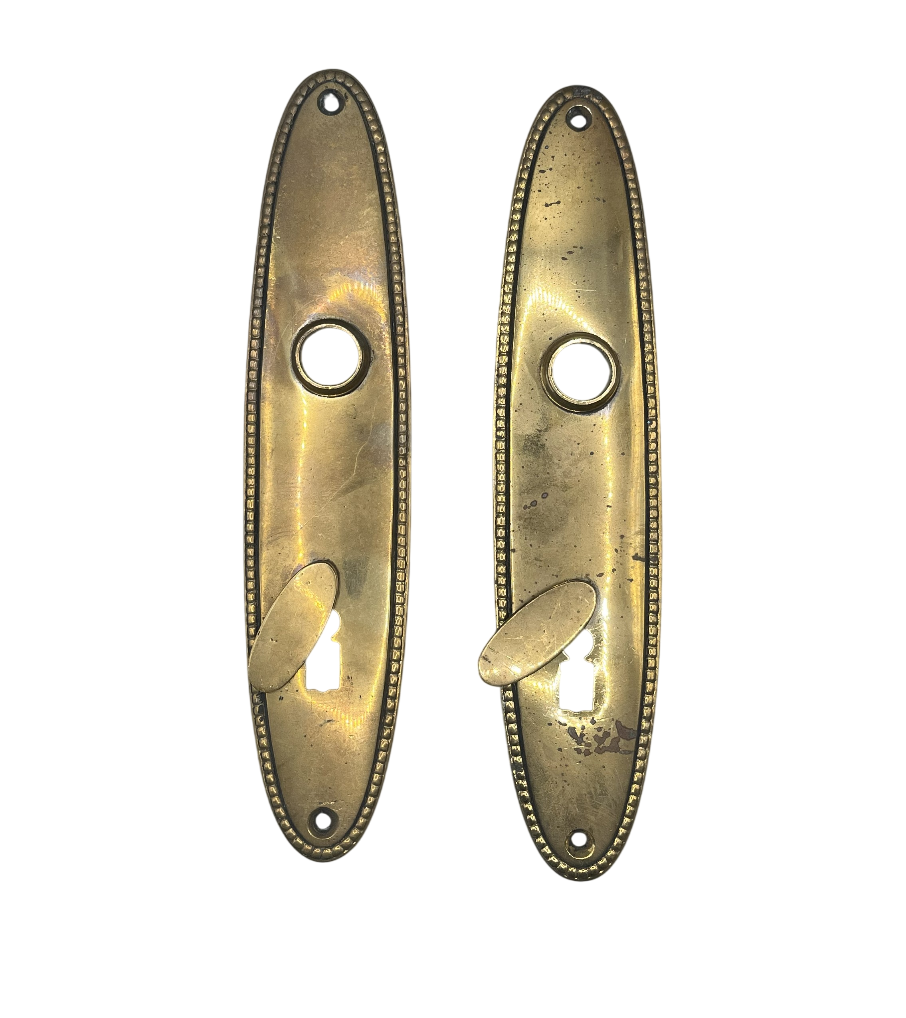 Türschilder 20er Jahre aus Messing  Paar