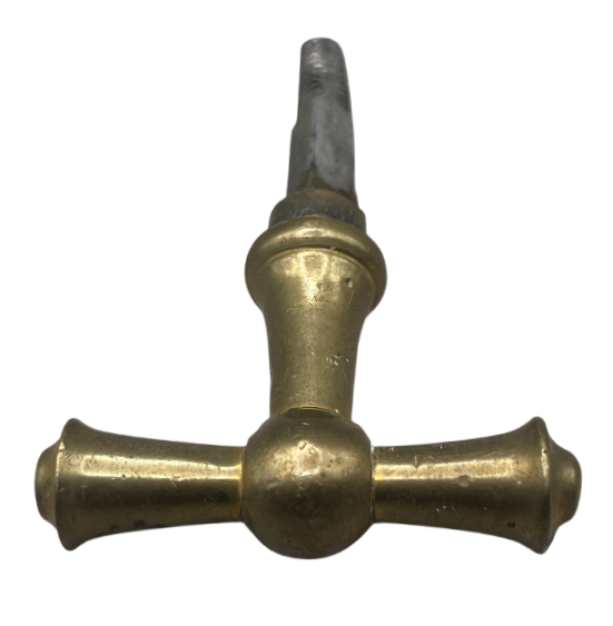 Türgarnitur Biedermeier aus Messing mit Nachtriegel