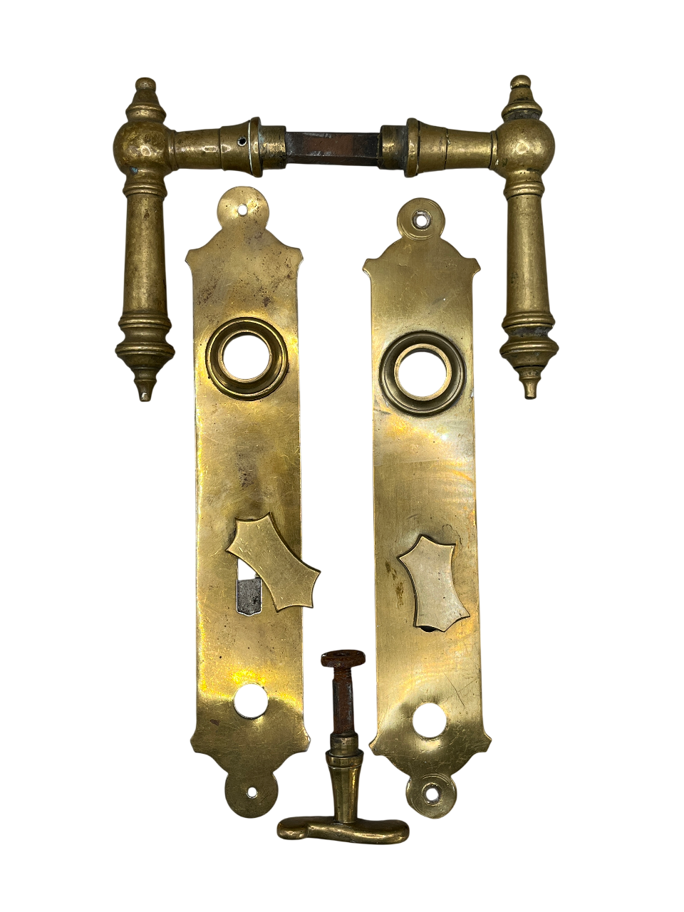 Türgarnitur Gründerzeit mit Berliner Rolle aus Messing