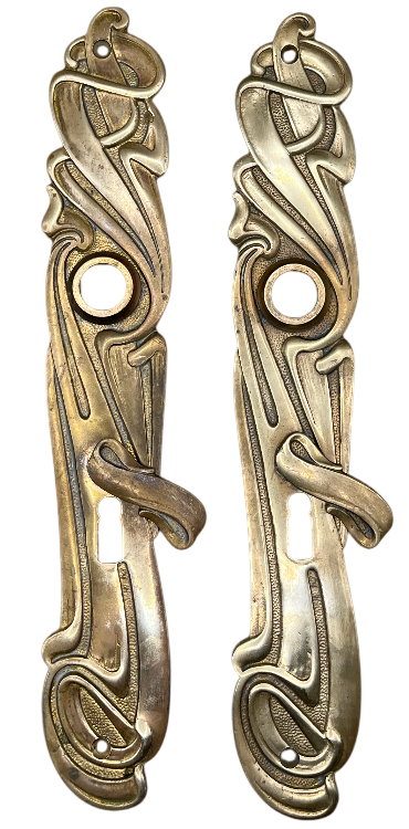 Türschilder Jugendstil aus Messing  Paar