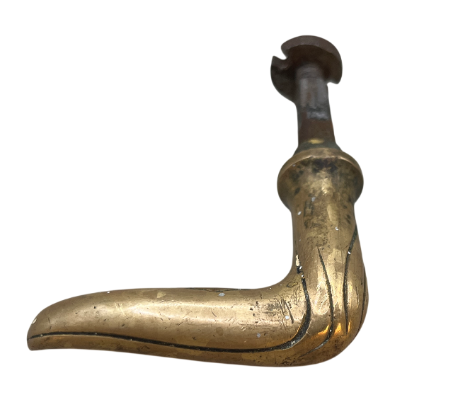 Türgarnitur Jugendstil aus Messing mit Nachtriegel