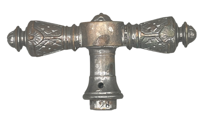 Fensteroliven Gründerzeit aus Messing  vernickelt
