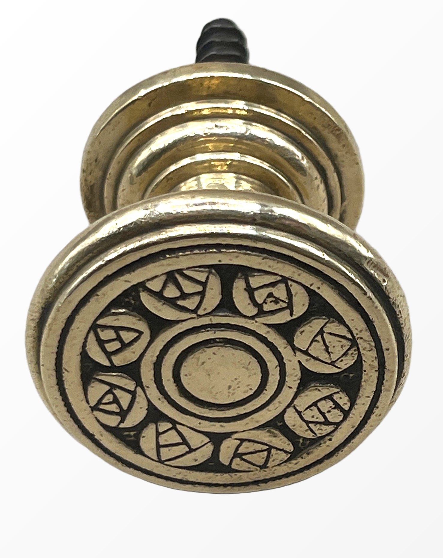 Türknauf/Möbelknauf Jugendstil aus Messing