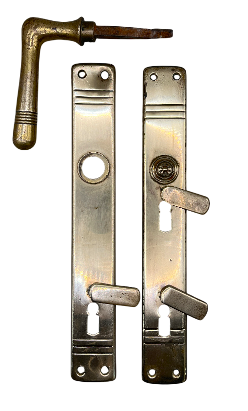 Türgarnitur Art Deco aus Messing