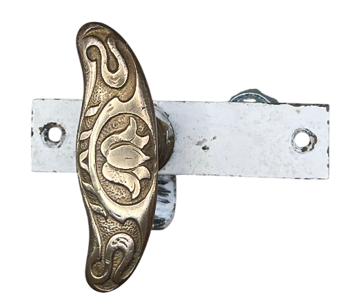 Fensteroliven/Einreiber Jugendstil aus Messing