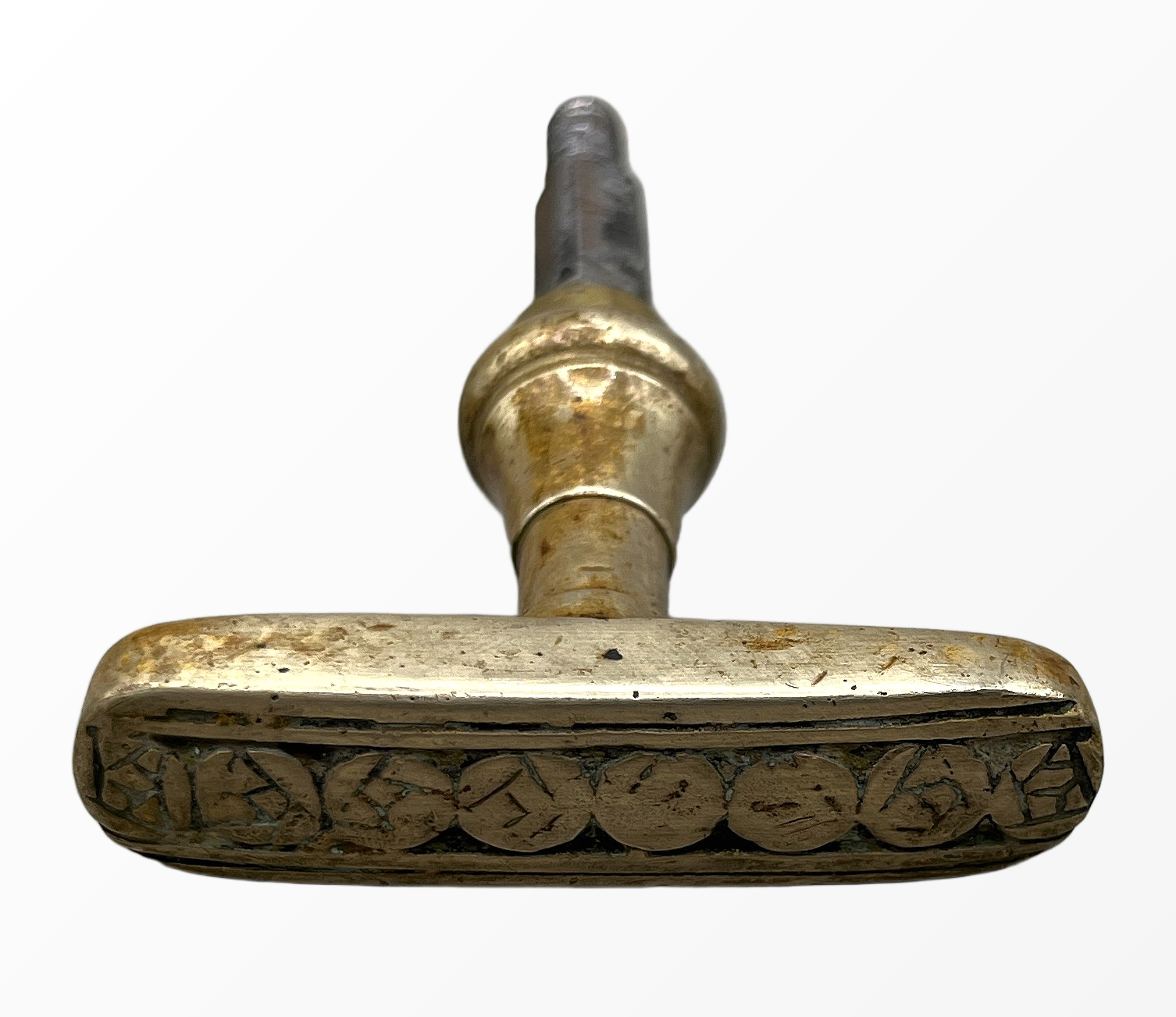 Türgarnitur Art Deco aus Messing mit Nachtriegel