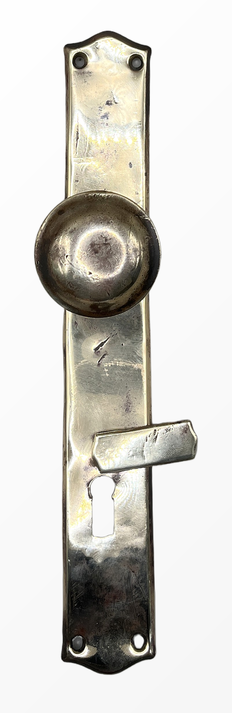 Türknauf/Langschild Gründerzeit aus Messing