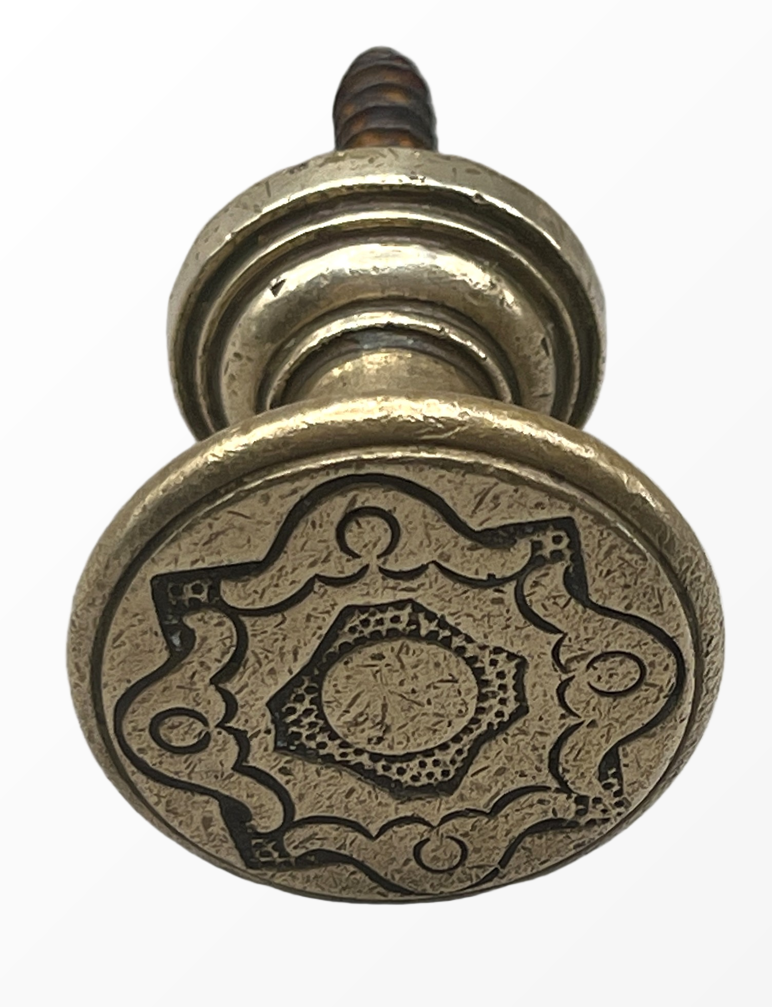 Türknauf/Möbelknauf Jugendstil aus Messing
