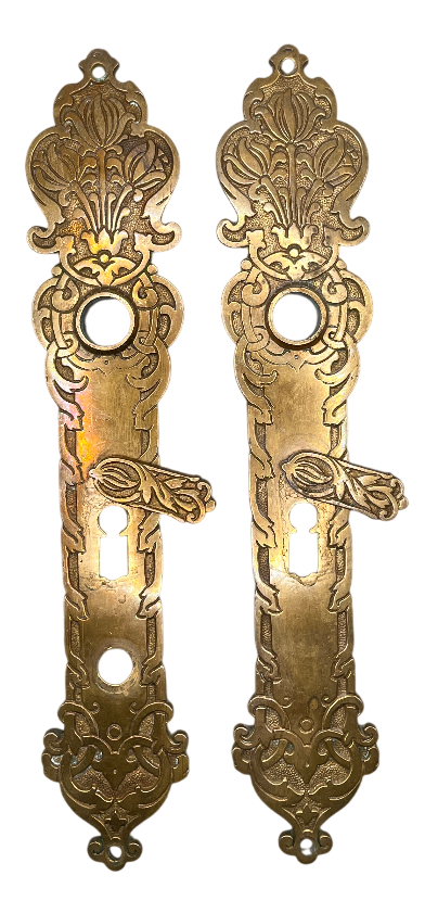 Türschilder Jugendstil aus Messing  Paar