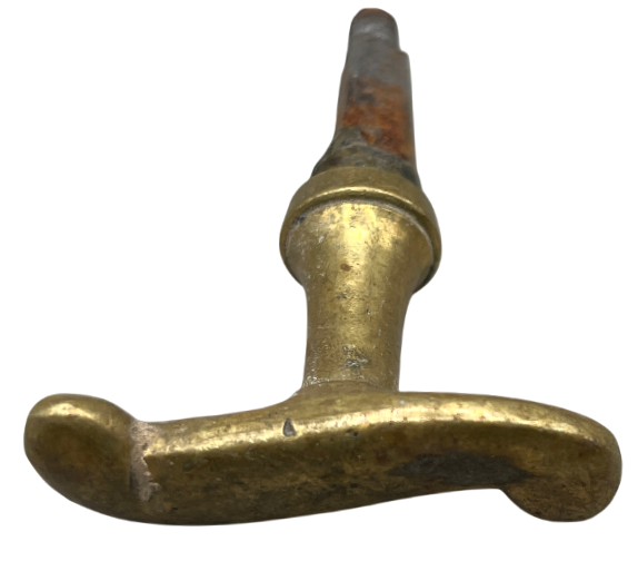 Türgarnitur Biedermeier aus Messing mit Nachtriegel