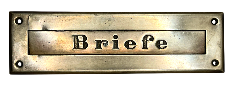Briefklappe Neu Historismus aus Messing