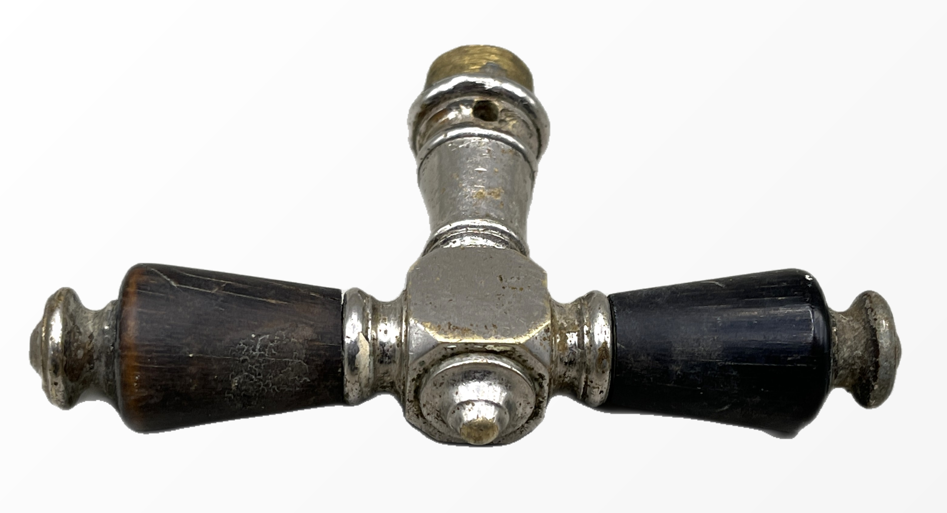 Fensteroliven Gründerzeit aus Messing vernickelt