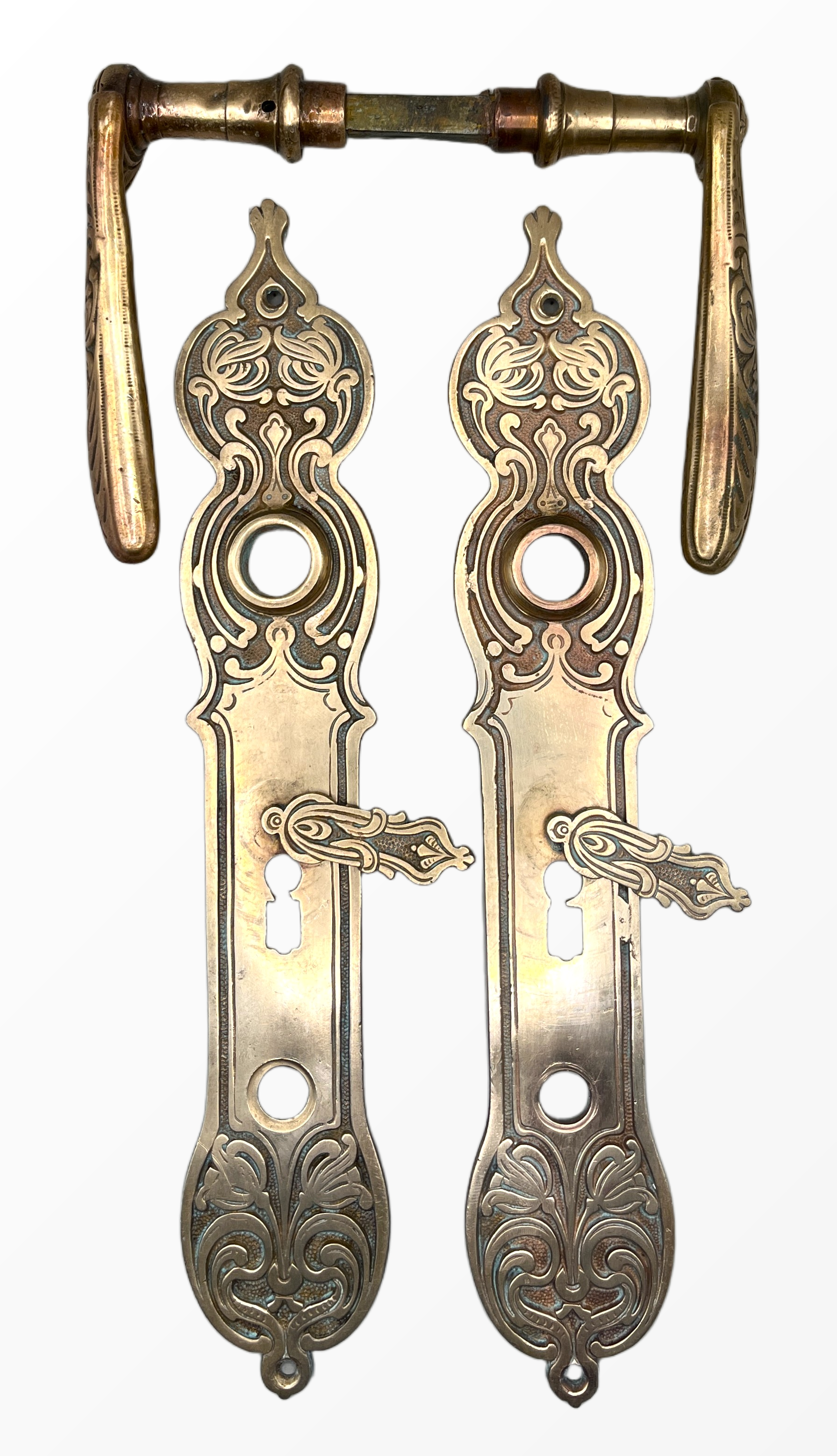 Türgarnitur Jugendstil aus Messing