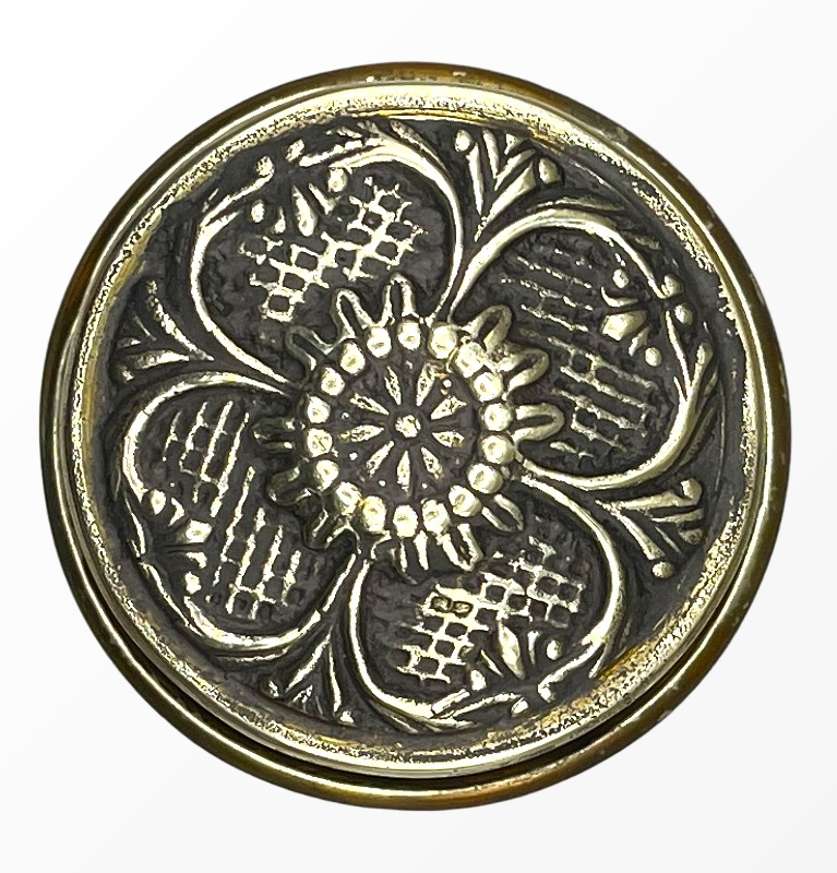 Türknauf/Möbelknauf Jugendstil aus Messing