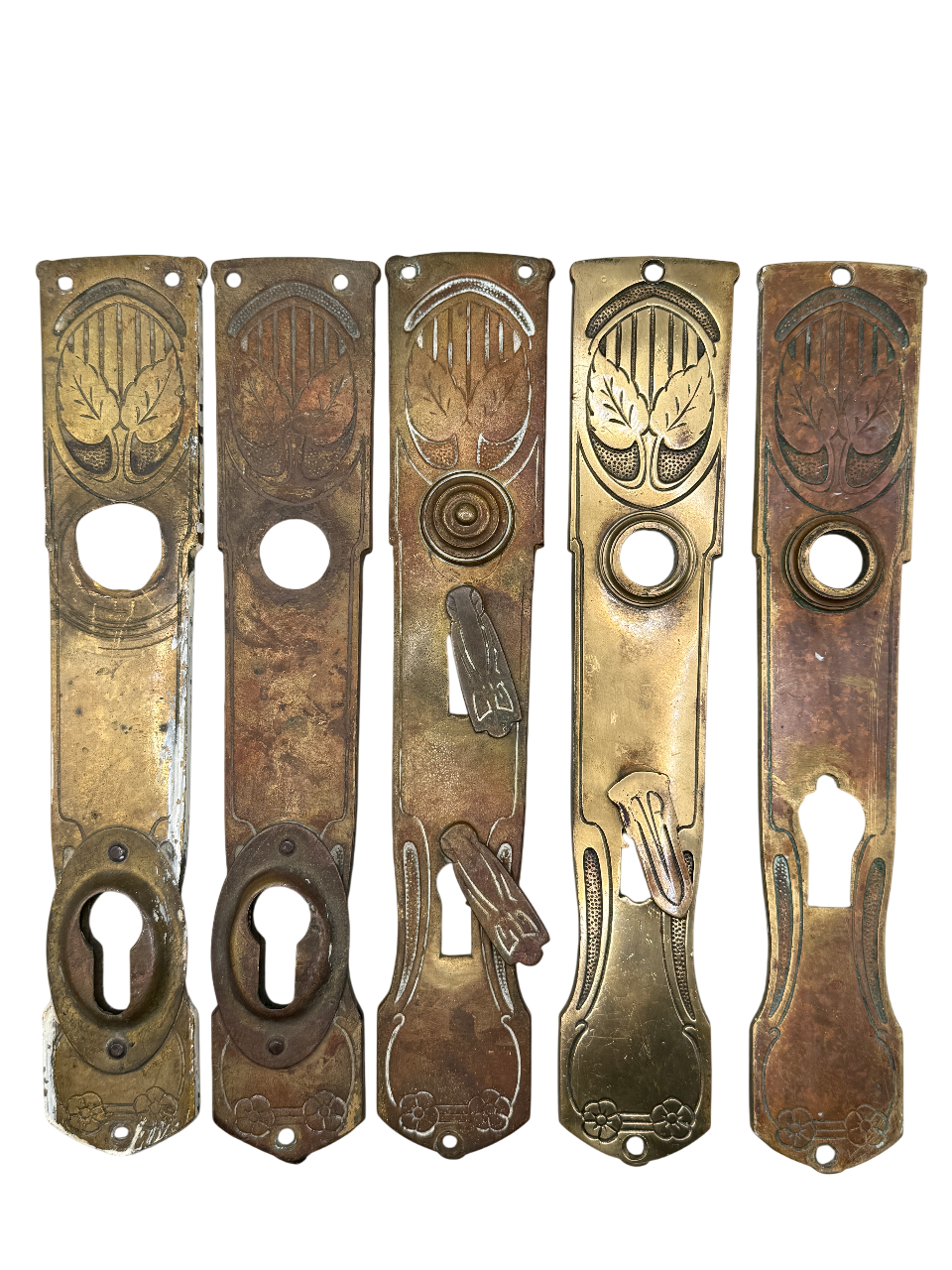 Türschilder Jugendstil aus Messing  Einzelstücke einer Serie